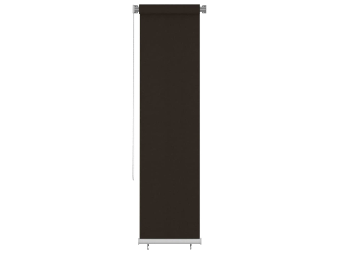 vidaXL Persiana enrollable de jardín HDPE marrón 60x230 cm