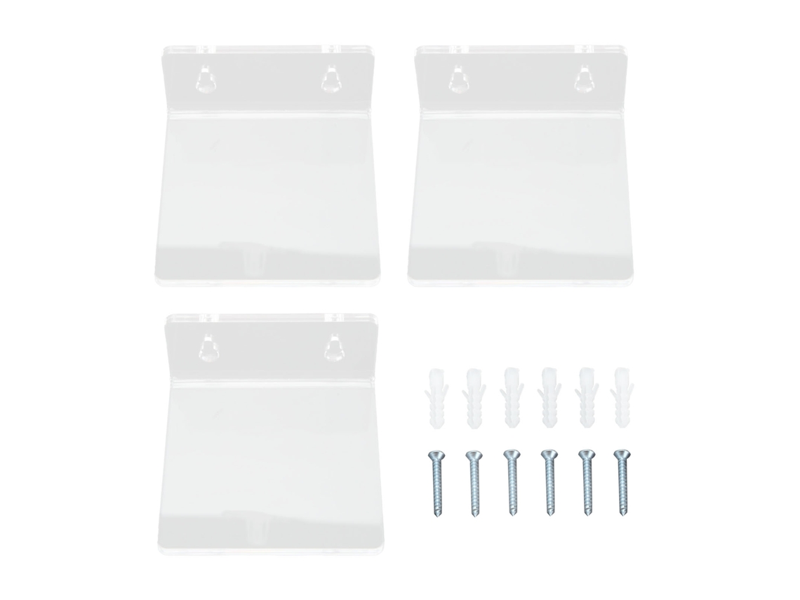 MEOIRUERY Estante de Visualización Acrílico Transparente 3PCS Montaje en Pared Estantería Flotante para Hogar Juguetes Plantas en Maceta Muñecas