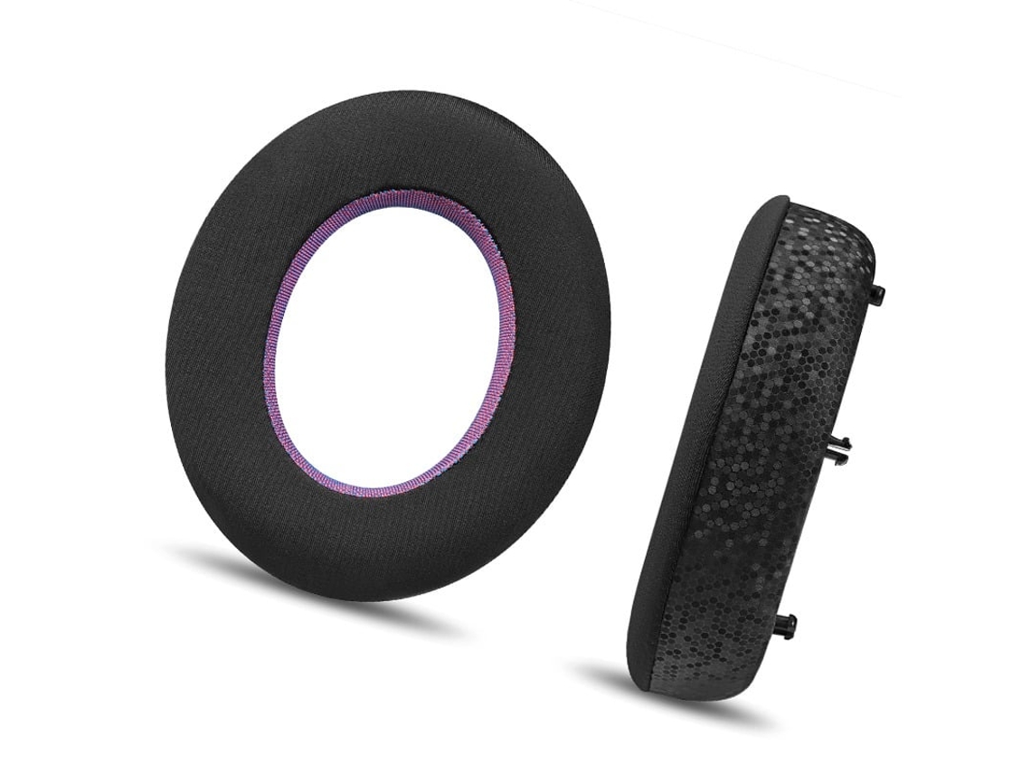 Almohadillas Szsmart de color negro y morado con efecto hielo compatibles con auriculares D