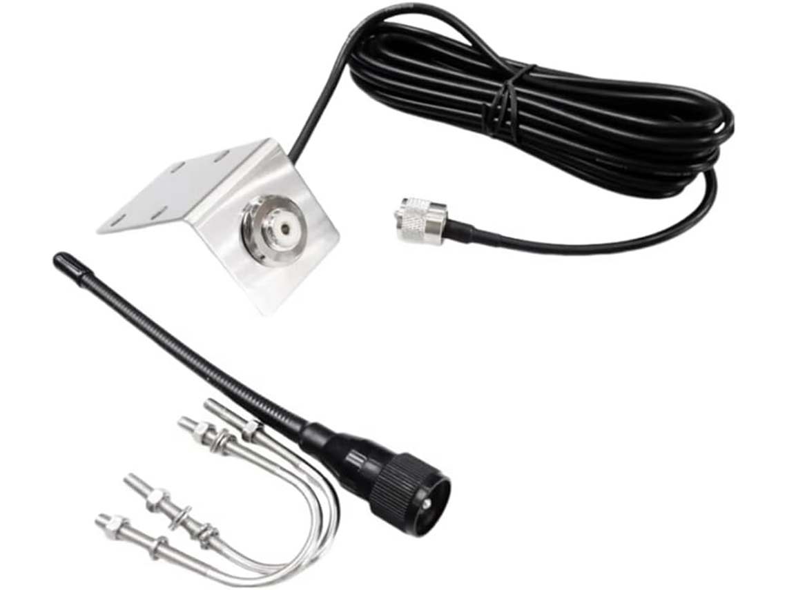 Antena marina VHF 156-163 MHz, impermeable, RG 58, 5 m, montaje en L, para veleros y yates. SFUSHOS