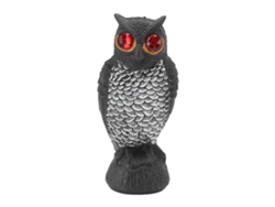 Figura De Corujão Falso De Plástico Com Olhos Vermelhos Para Repelir Aves, Deterrente De Aves Resistente Ao Desgaste Para Jardim