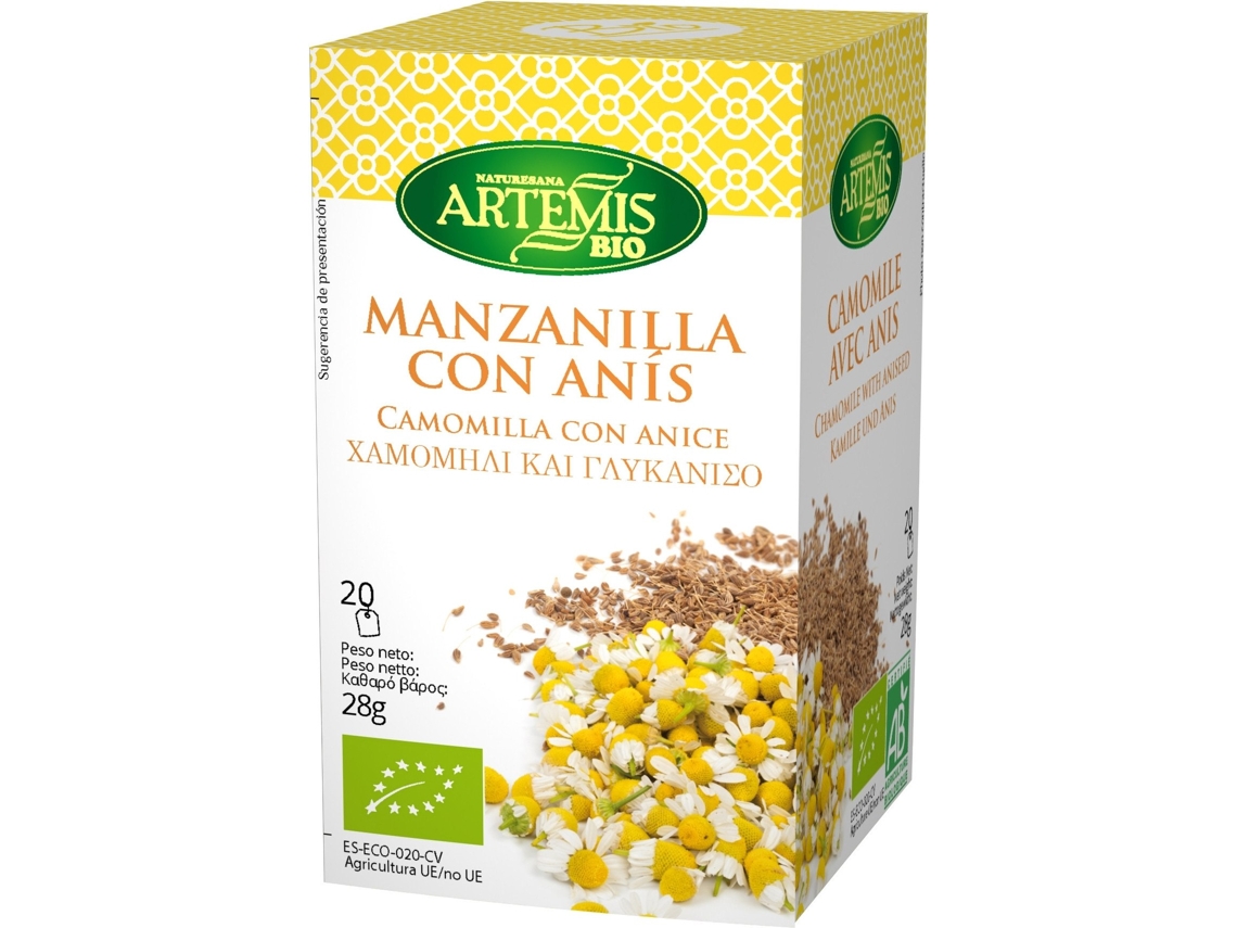 Suplemento Alimentar ARTEMIS BIO Con Anis Regula El (20 Filtros - Manzanilla)
