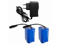 2 Baterías Recargables De Litio De 12000 Mah Con Cargador Para Barcos De Pesca Con Cebo.