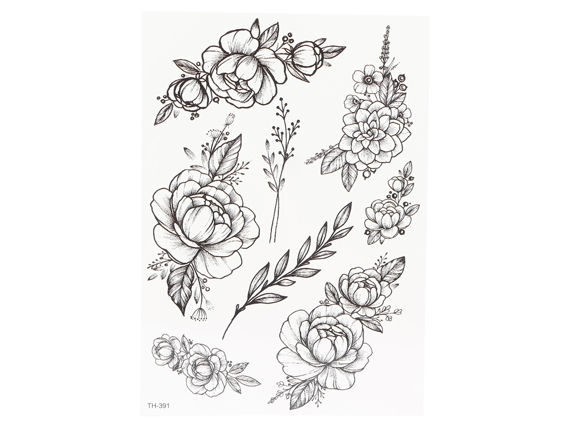 Tatuajes temporales para mujer, resistentes al agua y de larga duración.