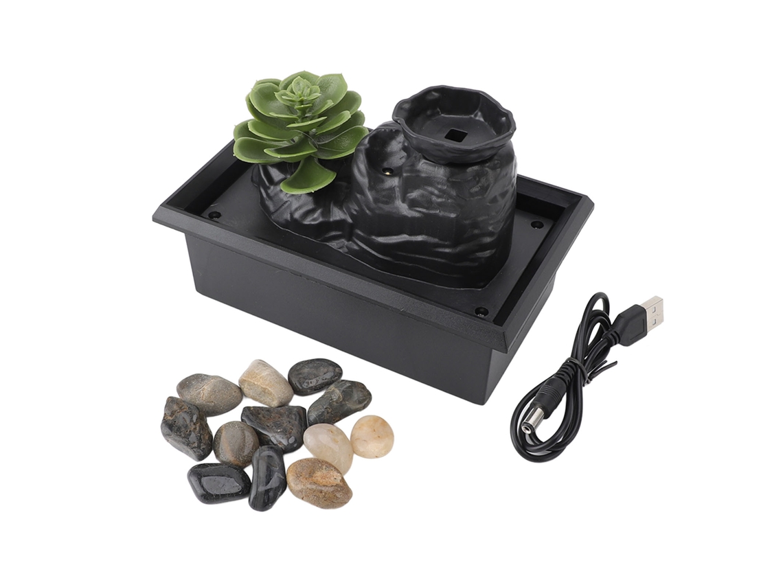 Fontaine Tableau Led Jaune Succulent Électronique Usb Interior