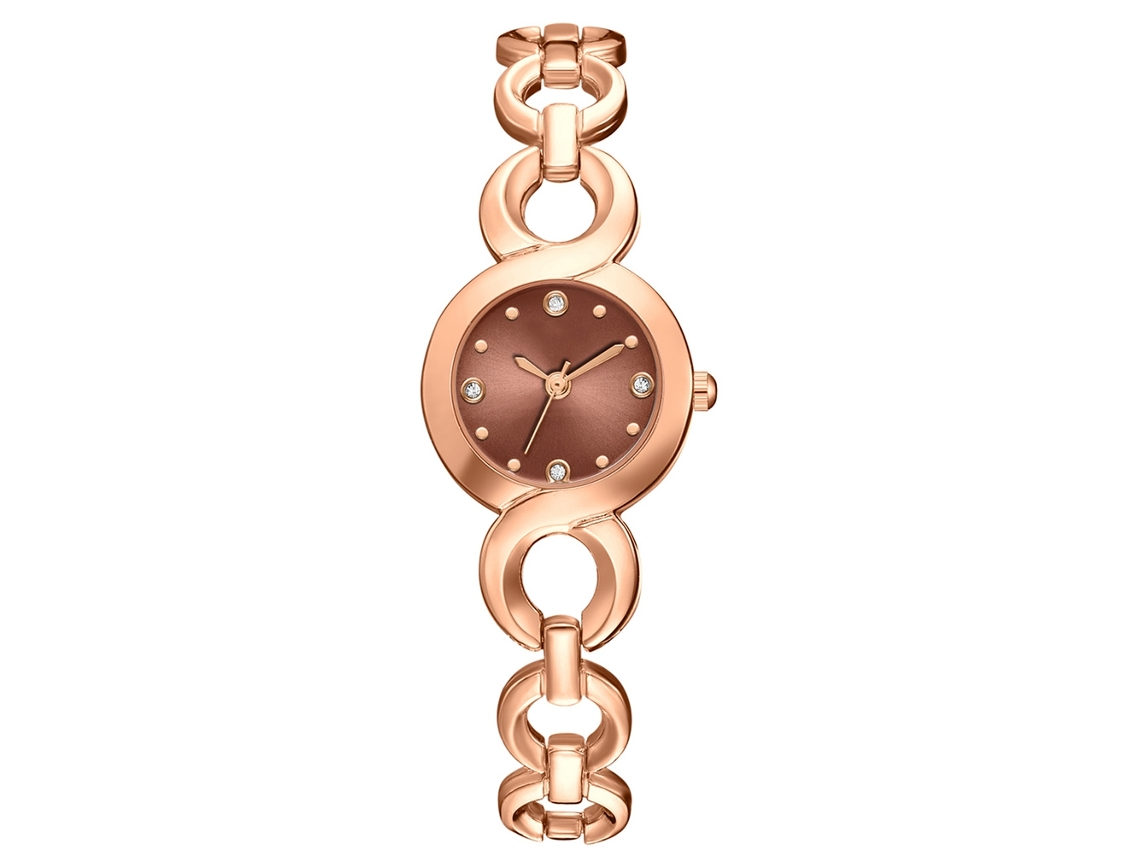 Reloj De Pulsera Analógico De Cuarzo Para Mujer, De Aleación, Con Esfera Redonda Y Estilo Moderno.