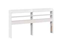 Maison Exclusive - Cabecero De Cama Con Estantes Madera Maciza Pino Blanco 140 Cm