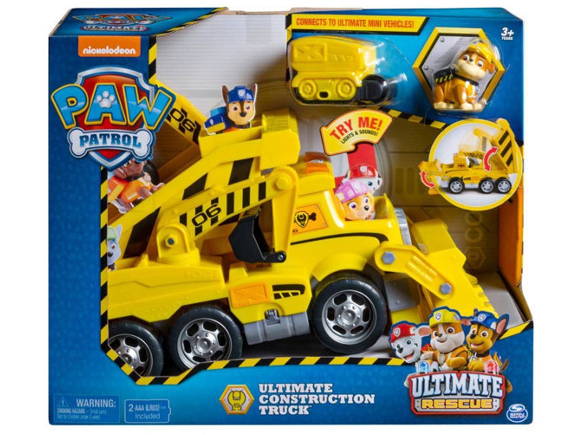 Juega al Camión PAW PATROL Construcción (Edad Mínima: 3 - Amarillo)