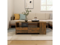 Mesa de Centro Apoyo 102X55X42 cm Madera Procesada Roble Fumado