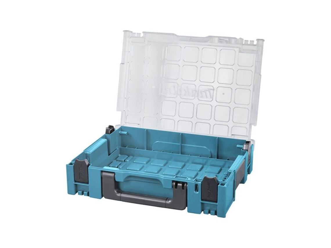 Estuche Makita Makpac 191x84 de 4 piezas, azul transparente, plástico