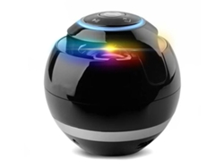 Altavoz Inalámbrico Bluetooth Pequeño Sonido Portátil Mini Luces de Color Enchufe Externo para Subwoofer de Automóvil