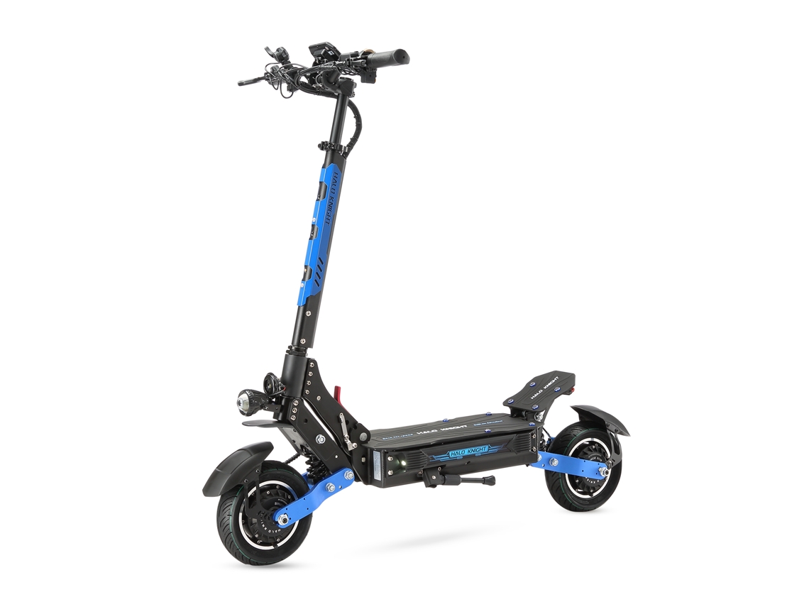 Patinete eléctrico Halo Knight T108 con neumáticos de carretera de 10 pulgadas, motor dual de 1000 W y batería de 52 VE y 28,8 Ah.