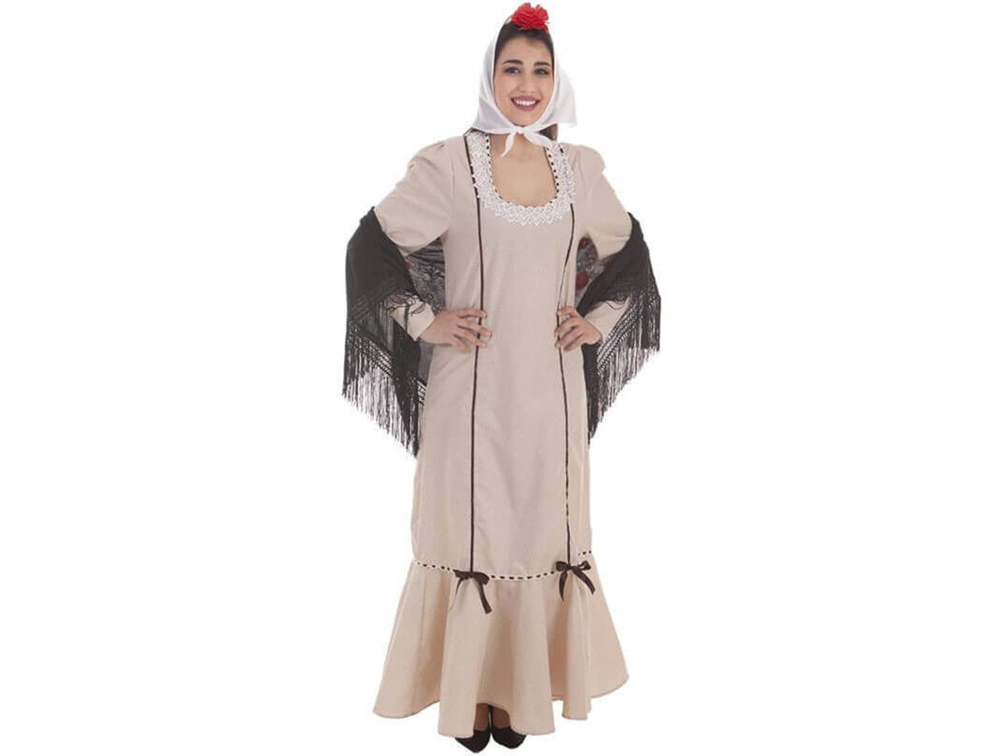 Disfraz de Mujer DISFRAZZES Chulapa Beige (Talla: M)