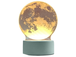 Luz Noturna 3D Con Batería Usb - Luz Amarela Quente - Lua JEIIBRZUI