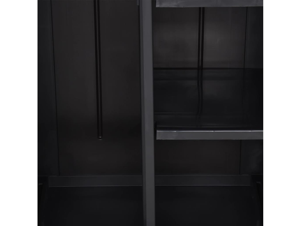 VidaXL Armario de almacenaje exterior PP negro 65x37x165 cm