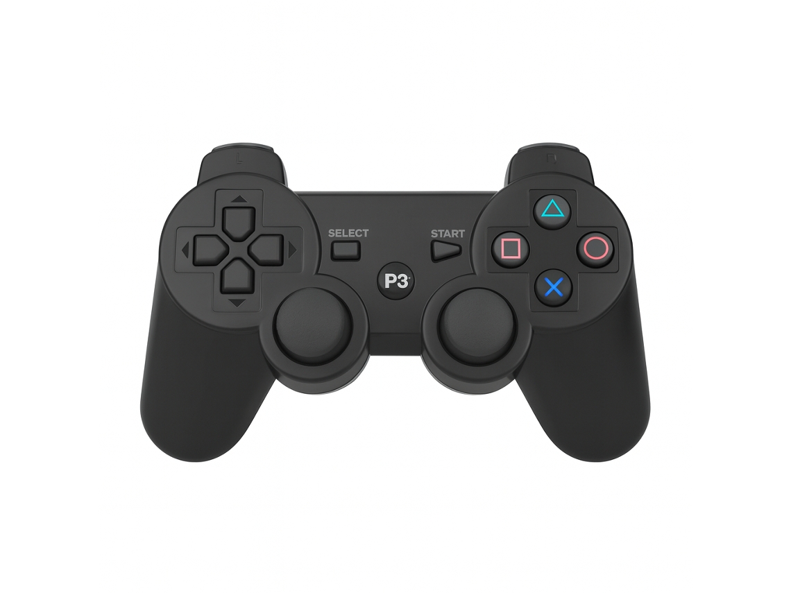 Mando con cable para Playstation 3 Skyhe Doubleshock 3 Negro