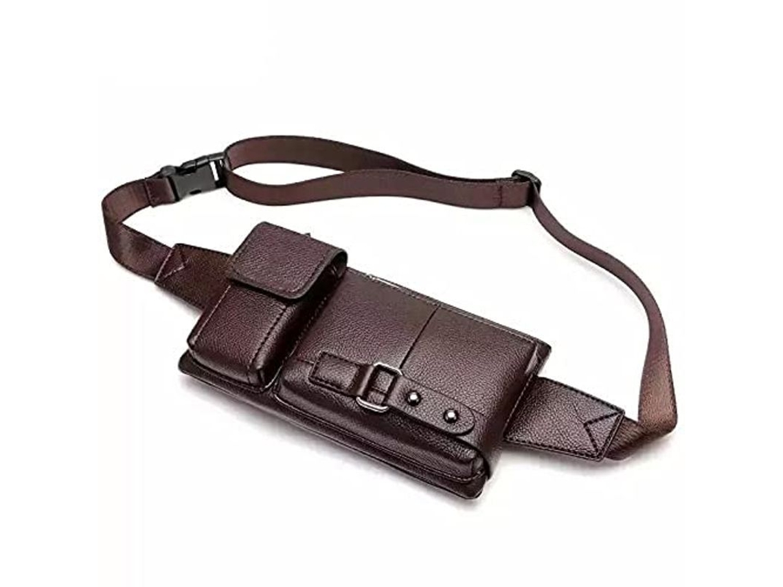 2026-bolsos De Cuero Para Hombres Bandolera Pecho Impermeable Multiuso