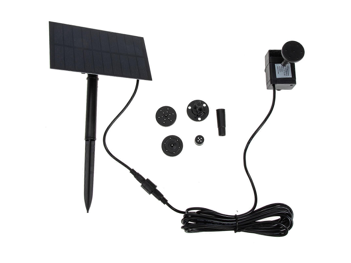 Bomba de agua solar para estanque y parque, negra, 22 x 17,4 cm, con energía solar, 1 juego Olysi Shop