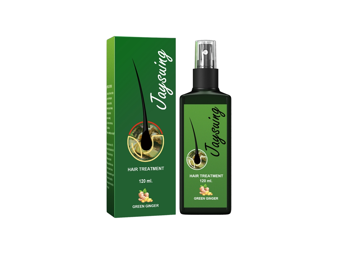 La solución para el cuidado del cabello Jaysuing nutre y masajea suavemente el cuero cabelludo; el spray hidrata y suaviza el cabello.