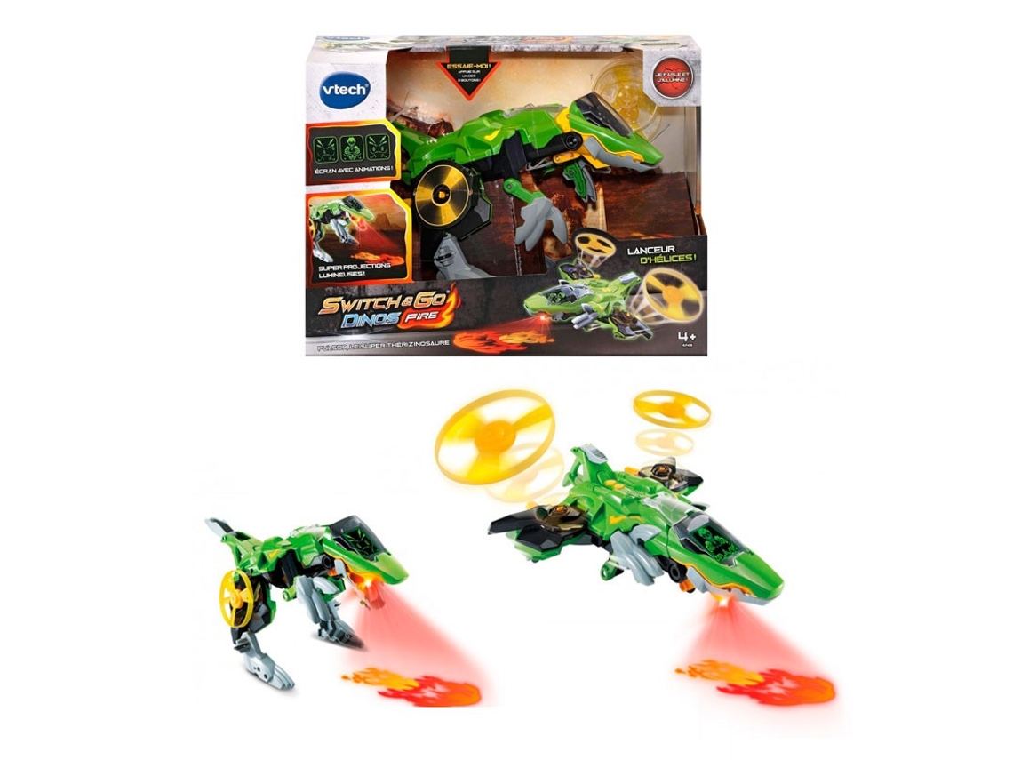 Switch & Go Dinos Rotor El Tericinosaurio Avion de Combate