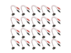 20 Conectores De Mango De Batería Para Cable Con Pinza De Cocodrilo De 9 V Y Sonda De Cable De 15 Cm