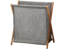 Cesto De Ropa Plegable Madera Maciza. Cesta