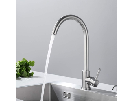 Grifo de cocina clásico Grifo mezclador de fregadero giratorio de 360 Grifo de cocina de acero inoxidable 304 resistente a la corrosión ELKUAIE