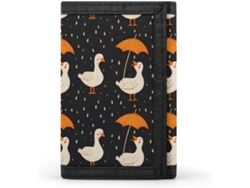 Cartera Compacta Poliéster Con Cremallera Para Hombre Diseño Estampado