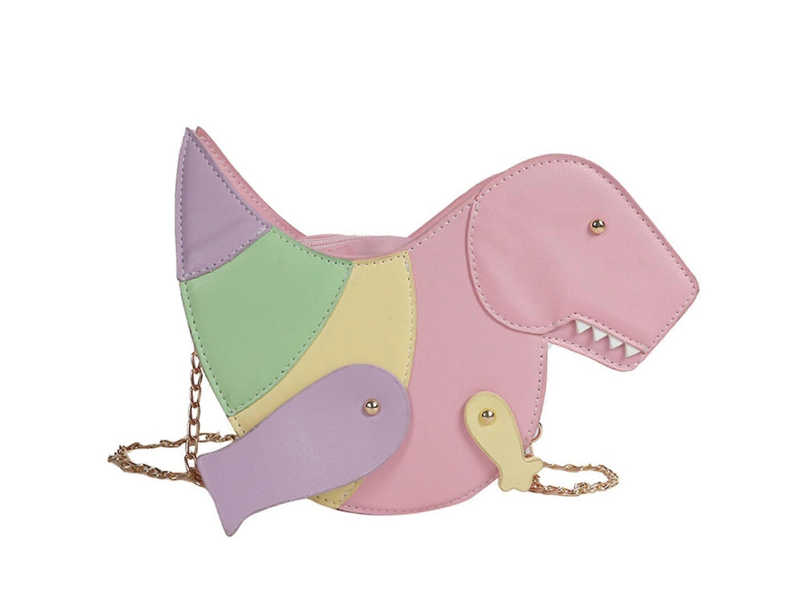Bolso bandolera informal para mujer con diseño de dinosaurio en 3D, color rosa Lalamoli
