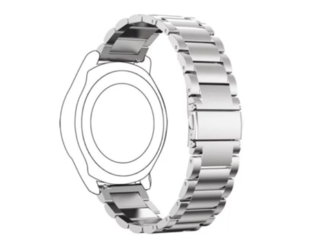 Correa de acero inoxidable 22mm tres cuentas para Huawei Watch GT2e/GT2 46mm - plata