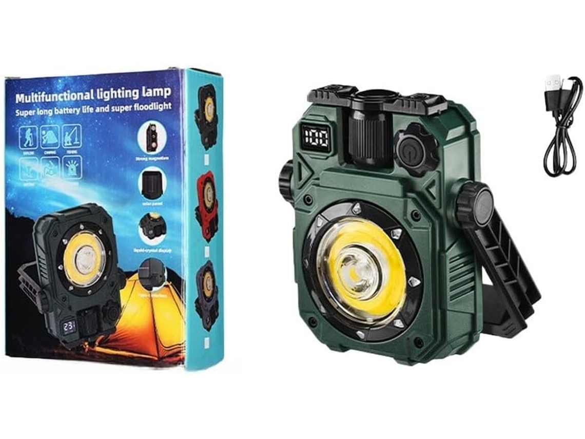 Linterna De Camping Con Energía Solar Y Brillo Ajustable, Cinco