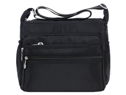 2026-bolsa Bandolera Ligera Para Mujer 2025 De Nylon Impermeable Con Multiple Bolsillos Negro