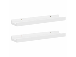 Maison Exclusive - Estantes De Pared 2 Unidades Blanco Brillo 40x9x3 Cm