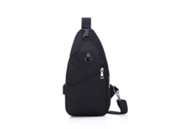 (Negro) Bolso de pecho, bolso informal, mochila para actividades al aire libre, bolso de hombro/bandolera