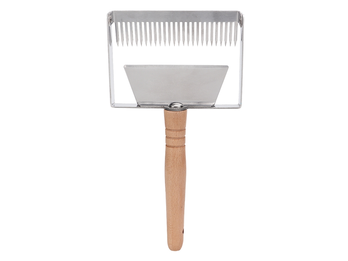 Horquilla Para Desoperculado De Miel Para Apicultura, Acero Inoxidable Con Mango De Madera, Herramienta De Apicultura