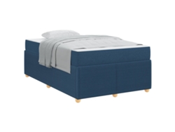 Maison Exclusive - Estructura De Cama Con Colchón Azul 120 X 200 Cm Tela