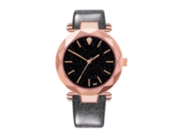 Reloj De Pulsera Para Mujer Con Correa De Pu, Estilo Moderno, Pantalla Analógica De Cuarzo, Negro.