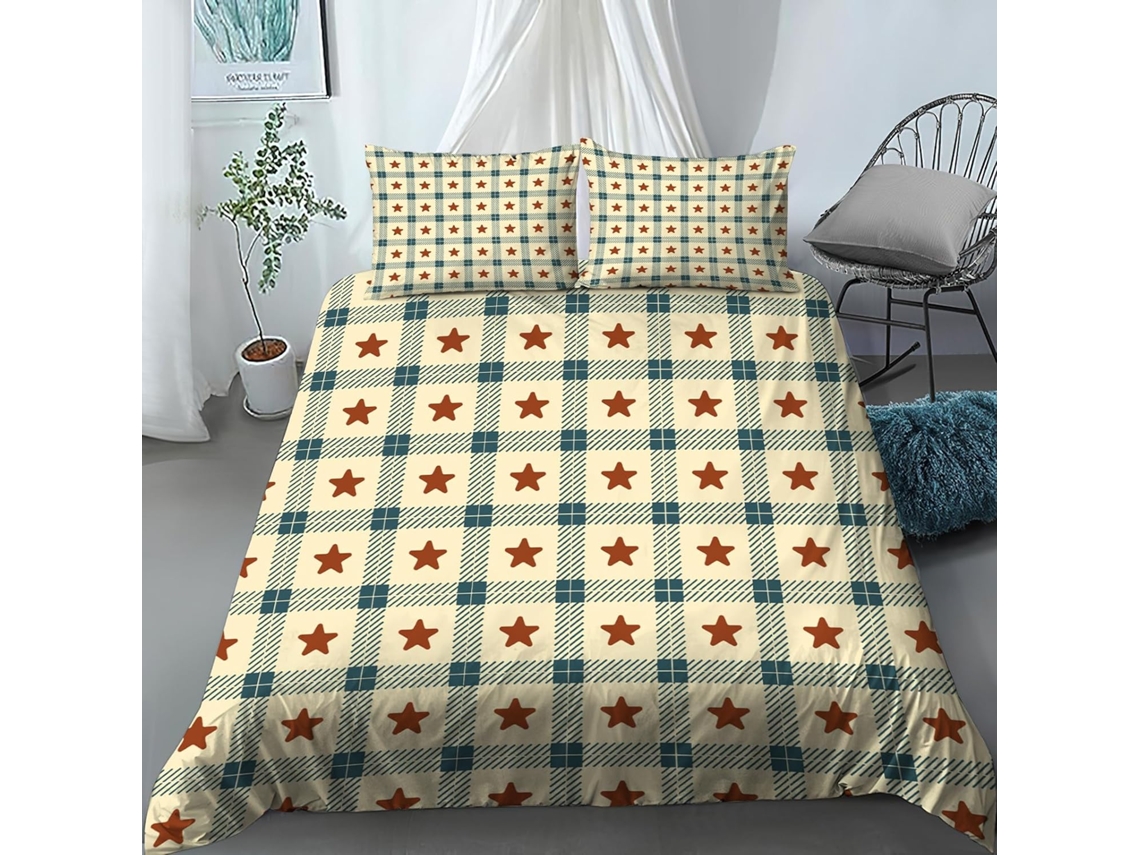 Juego Ropa Cama Piezas Funda Nórdica Microfibra Estampado Juego Almohada Adultos 220 X 240 Cm 65