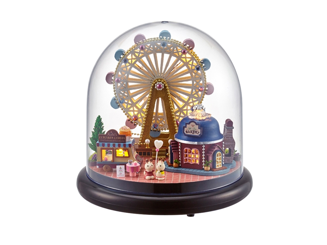 Kit De Casa Miniatura Para Armar Con Luces Led, Madera Hecha A Mano, Regalo De Navidad, Decoración N.° 2