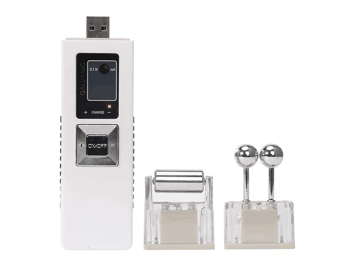 Dispositivo de microcorriente para reafirmar la piel, limpieza facial y rodillo de masaje para reafirmar la piel.