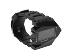 Reloj Deportivo Electrónico Led Negro, Resistente Al Agua, Con Forma De Avión, Para Niños.