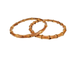 Paquete De 2 Asas De Anillo De Bambú Para Cartera, Asas De Bolso Hechas A Mano Para Manualidades.
