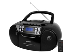 Reproductor de CD/casete Sencor Spt 3907 B 4 W Bluetooth negro