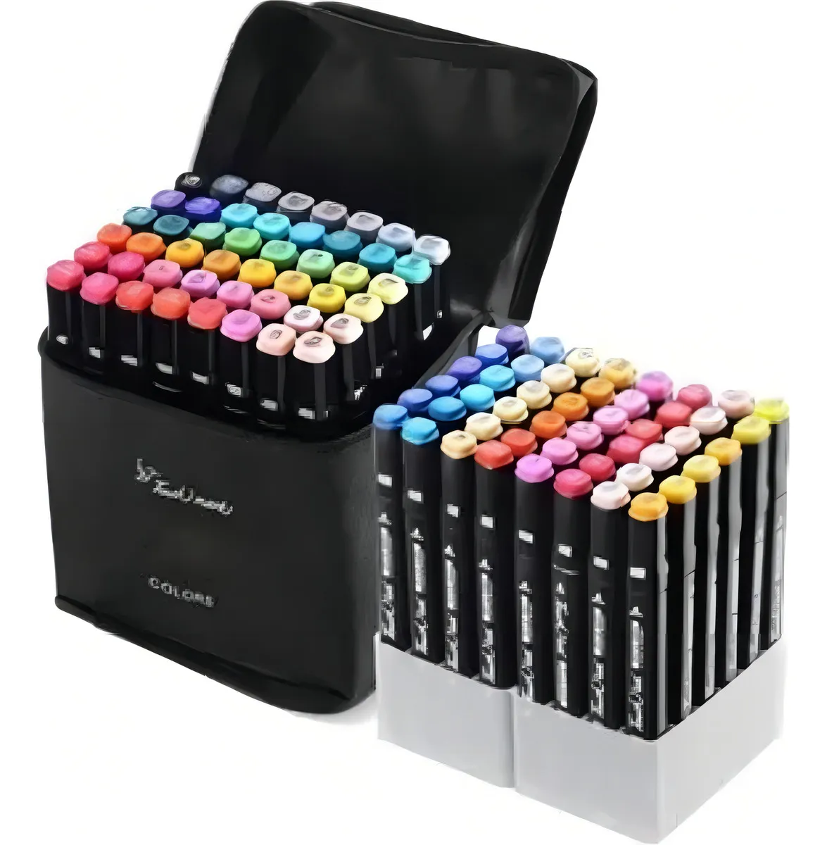 Estuche escolar de 36 colores con dibujos de doble punta.
