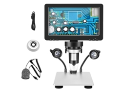 Microscopio digital, pantalla de 7 pulgadas, resolución de 1080p, OEM blanco