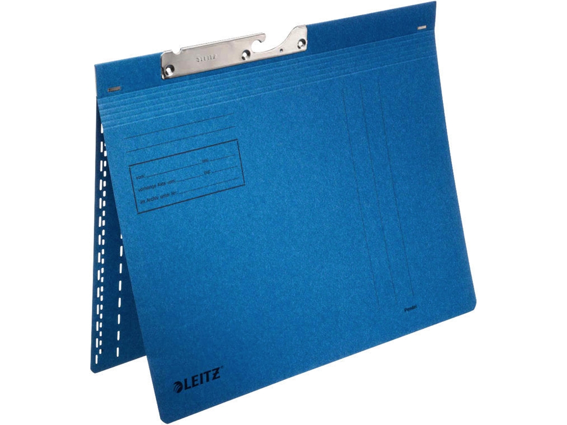 Carpeta pendular Leitz, A4, encuadernación comercial, azul para el mercado DLA Ch 50 piezas Esselte Leitz (2014 00 35)