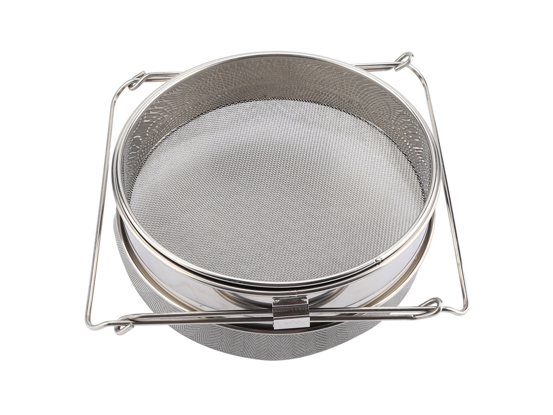 Juego De Tamices Dobles De Acero Inoxidable Con Brazos Ajustables Para Miel De Apicultura
