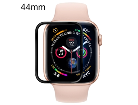 Protector de pantalla de cobertura total con película PET suave para Apple Watch Series 5 y 4 de 44 mm (negro)