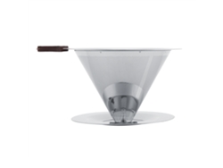 Filtro De Café Reutilizable De Acero Inoxidable Con Soporte Para Tazas De Dos Niveles.