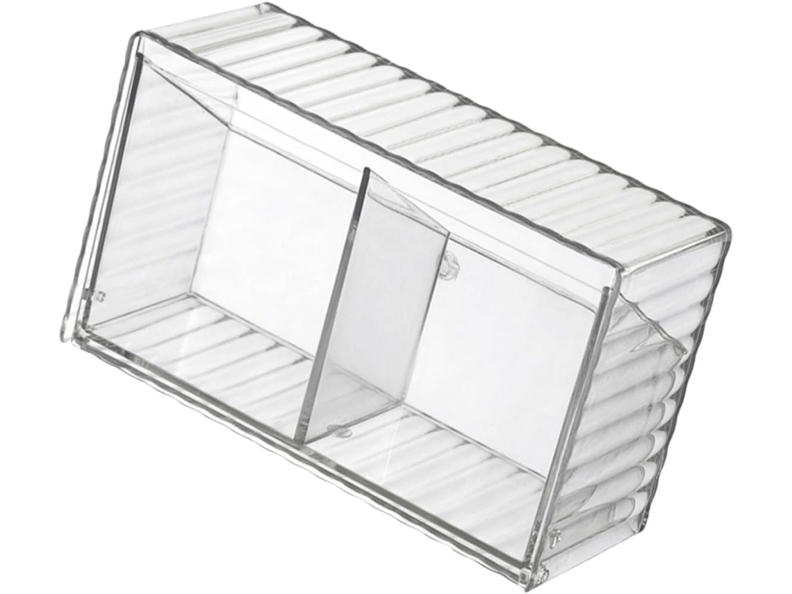 Almacenamiento Hisopos Almohadillas Algodón Pet Transparente Montada Pared Capacidad Encimera Oficina Caja